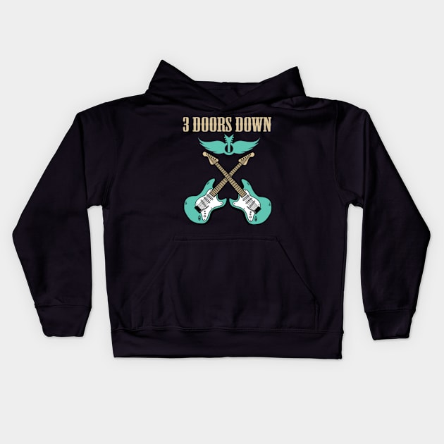 3 DOORS DOWN BAND Kids Hoodie by xsmilexstd